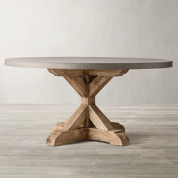 Dining room table set 4 seater wholesale furniture antique concrete top solid wood dining table