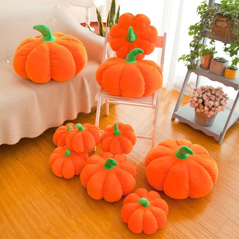 Pumpkin Plush Toy 60CM Halloween Decorative Soft Stuffed Creative Pillow Cushion Couch Sleeping Pillow Soft Comfortable Toy Gift