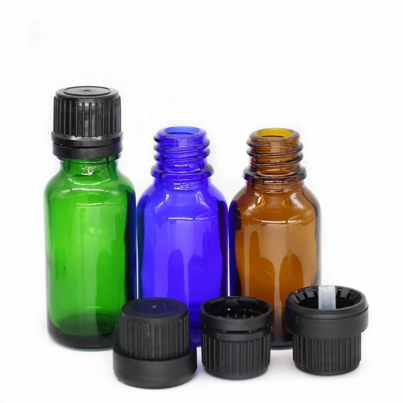 
Wholesale 10 ml 15ml glass dropper green blue clear massage oil bottle 