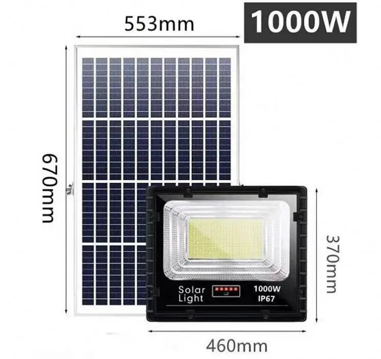 Stadium Sports Solar Powered Led Flood 60w 120w 200w 300w 500w 1000w Reflector Light