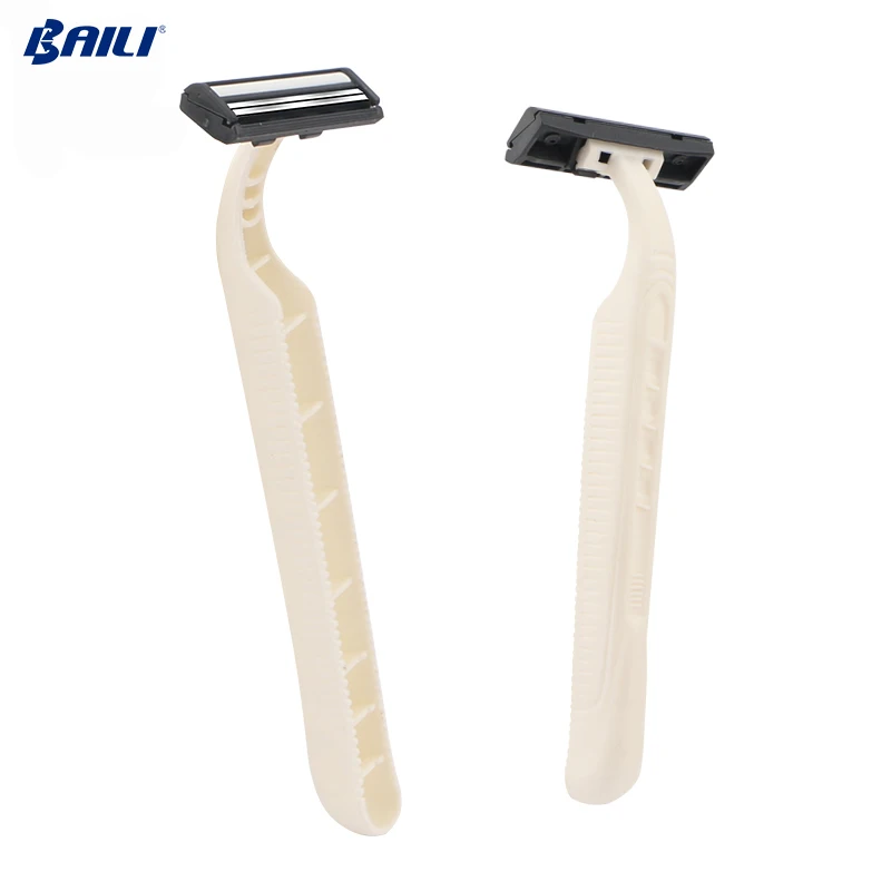 NEW arrival Recycling material biodegradable handle 2 blades eco-friendly shaving disposable razor