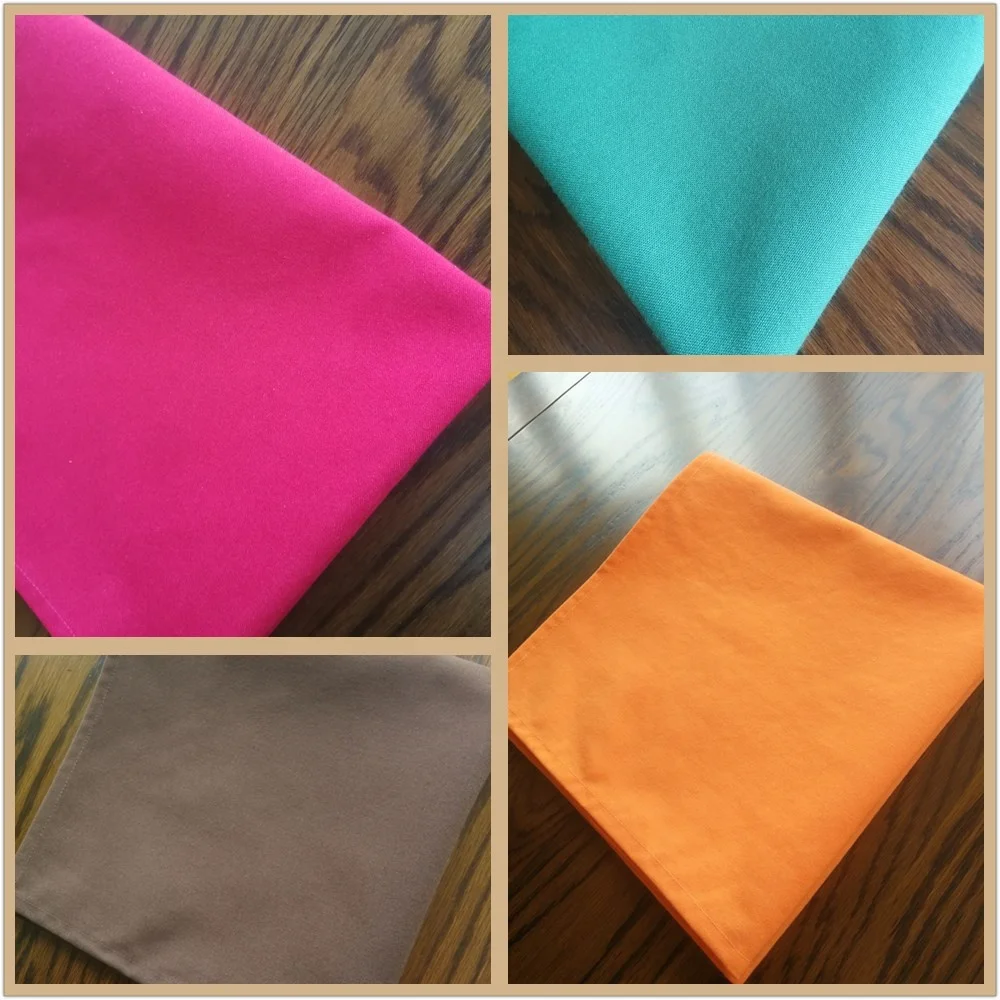 
Logo Customization MJS Linen Cloth wedding napkins Hotel Restaurant Party 100% Spun Polyester table napkin 