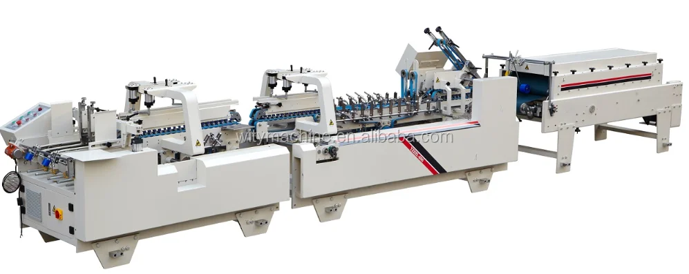 Automatic Carton Box Folder Gluer Machine With Pre-fold for Pizza Box Hamburger Box