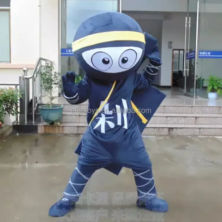 Efun MOQ 1 PC  Professional custom Adults size Ninja mascot Costume  for sale