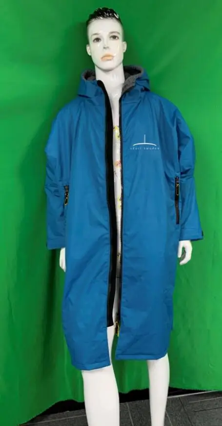 windproof wild swim parka robe sports event waterproof Parka robe jacket adult warm parka