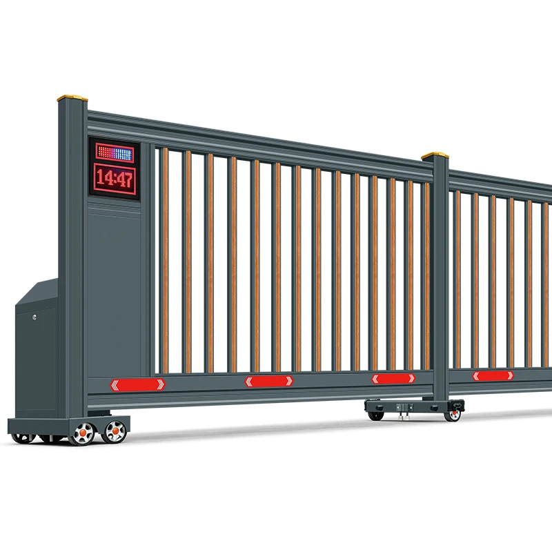 Limited aluminum alloy electric retractable sectional sliding door park school remote control sliding gate