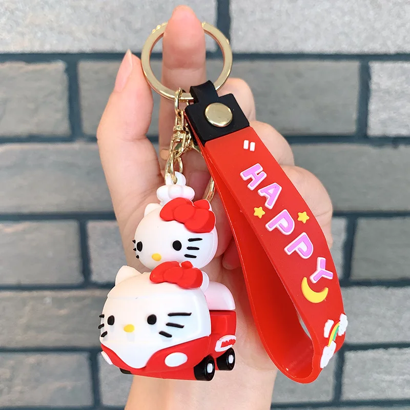 Sanrioed Kuromi Keychain Cute Cinnamoroll My Melody Keyring Children Pochacco Pendant Keychains Gifts