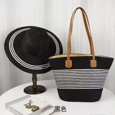 Outdoor Custom Holiday Beach Bags Summer Designer Bag And Hat Set For Women