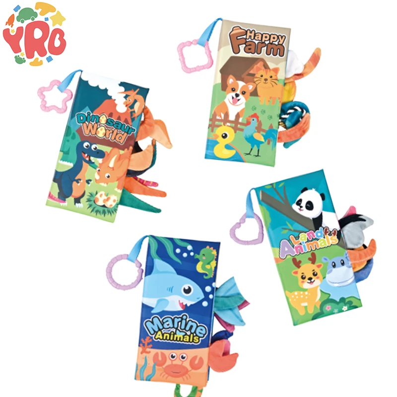 Manufacture Custom 3D Cloth Book Baby Soft Safety Fabric Cloth Book Set in stock