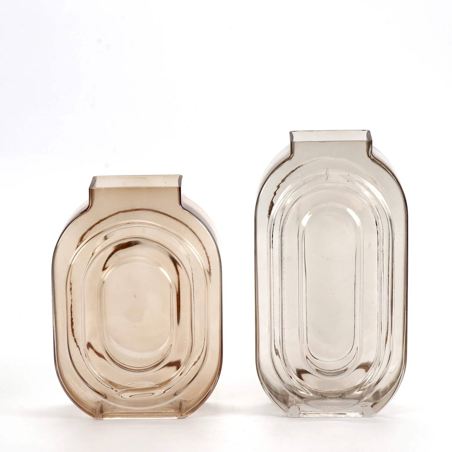 Home Decor Glass Square Shape Flower Vase Colorful Clean Big Vase