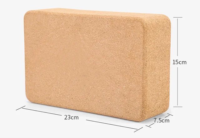 Natural Cork Environmental friendly sustainable Fitness Exercise Eco-friendly High Density Cork Yoga Brick