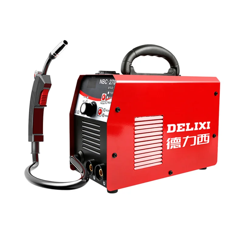 Hot sale DELIXI multifunction pulse aluminium welders mig welding machine NBC-270S gasless 220V
