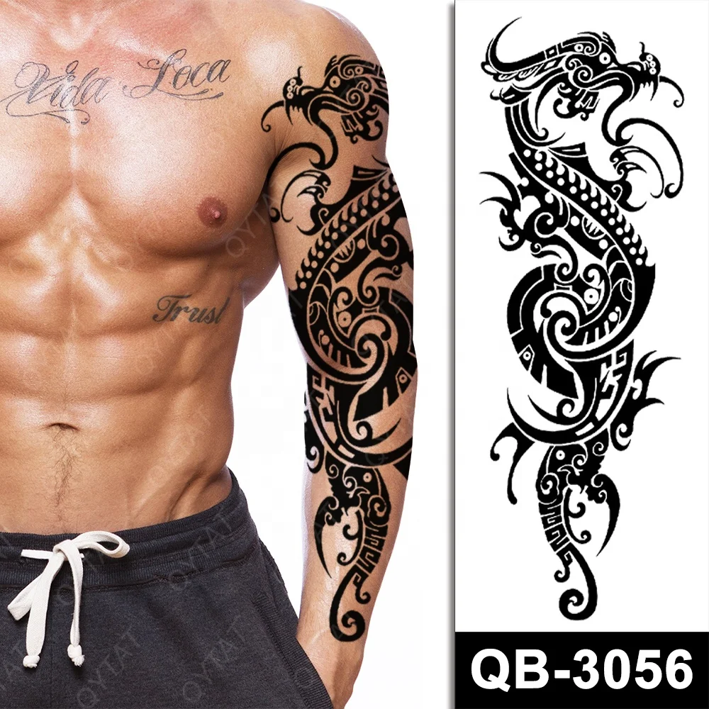 Wholesale High Quality New Designs Disposable Temporary Full Arm Tattoo For Men