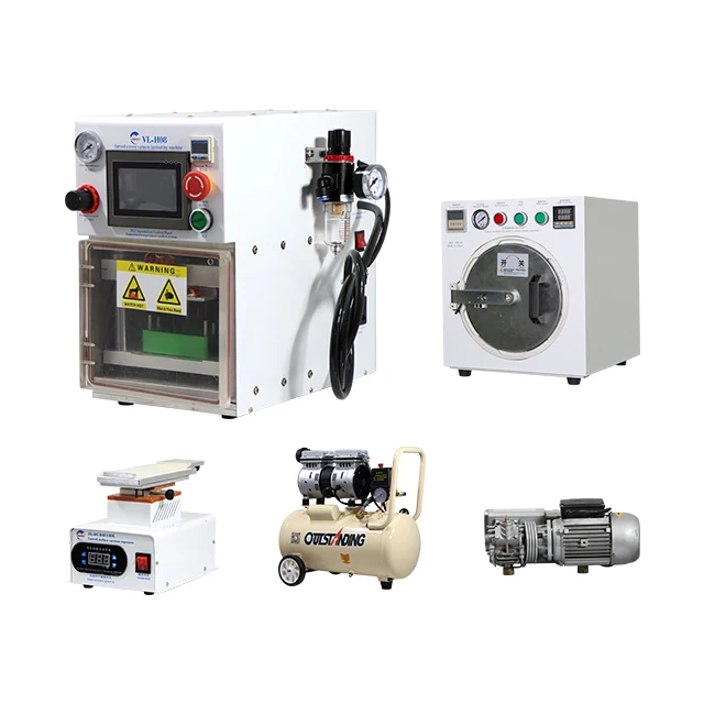 BAIJIN 5-piece set oca vacuum lamination machine phone lcd curved screen bonding repair machine
