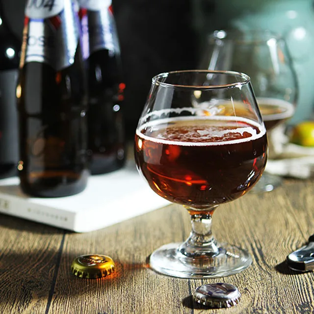 Wholesale Unique Cheap Handmade Clear Whiskey Cognac European Style Short Footed Thickened Family Container Brandy Glass