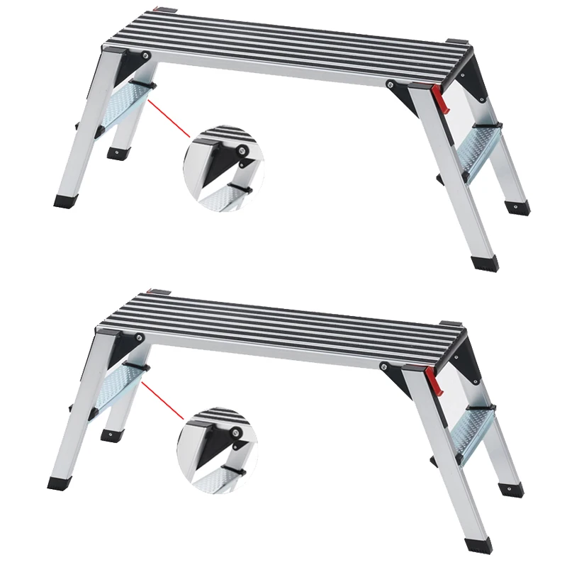 Foldable aluminum car washing platform adjustable extension step stairs for outdoor