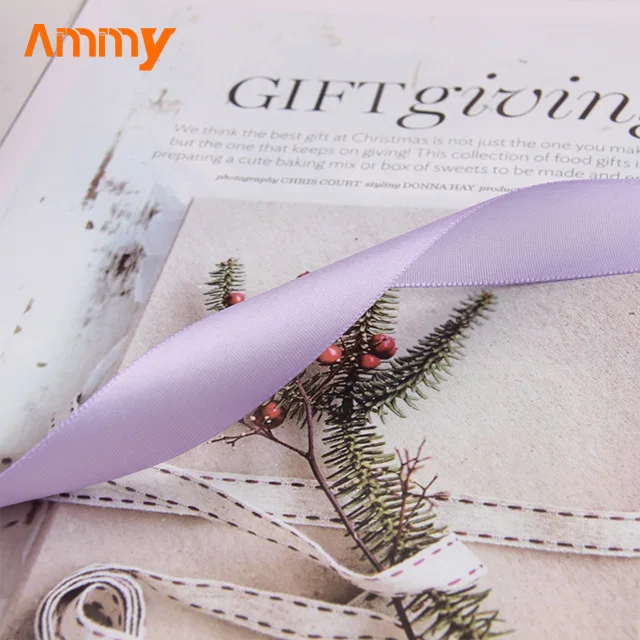 Ammy  2.5cm Polyester Ribbon 91m Plain High Quality Polyester  Flower Packaging Material Gift Ribbon