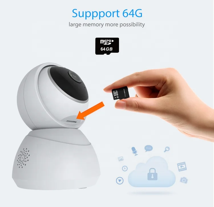 
Home Security Wireless Surveillance Wifi IP Kids Camera Monitor With Two-way Audio Function Mini Camera WiFi 