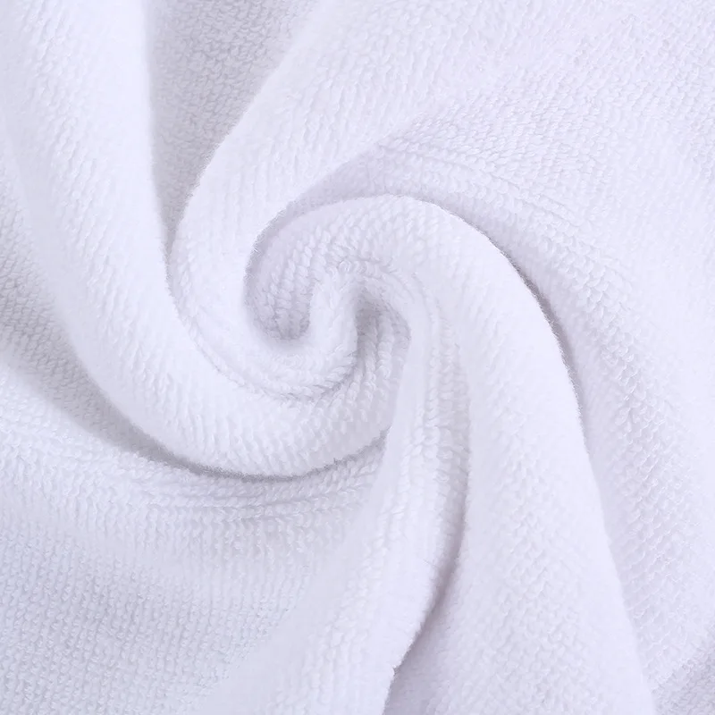 High Quality White Cotton Single Terry Soft Touch Absorbing 70*140Cm Bath Towel