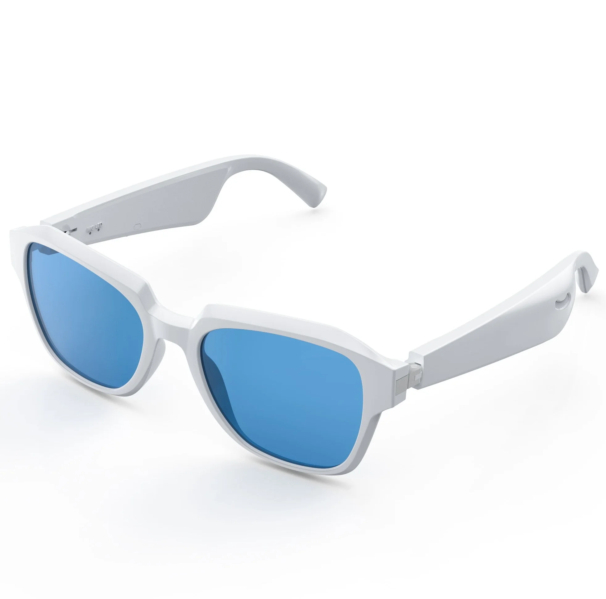 High quality fashion mirror leg can be detachable oversize sun glasses white