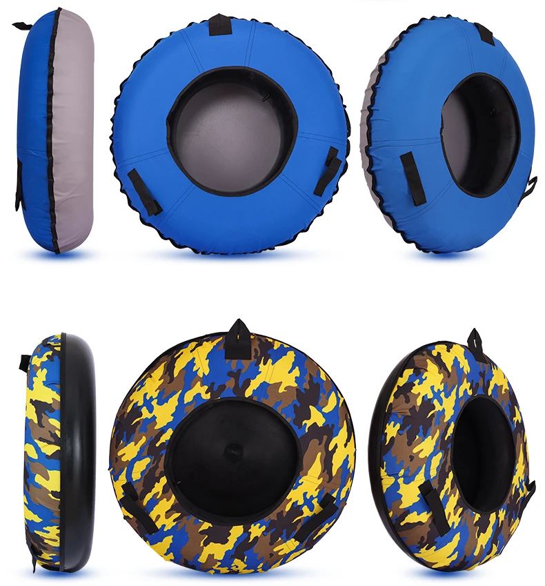 Inflatable Commercial Double Snow Ski Sleigh Tube Sledge Sled For Winter Sport