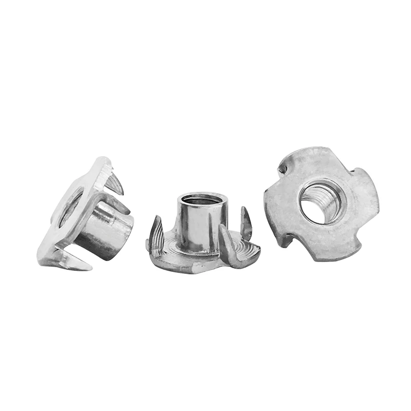 Factory Price M5 M6 M8 M10 DIN1624 Stainless Steel Four Claw t Nut Tee Nut with 4 Pronged