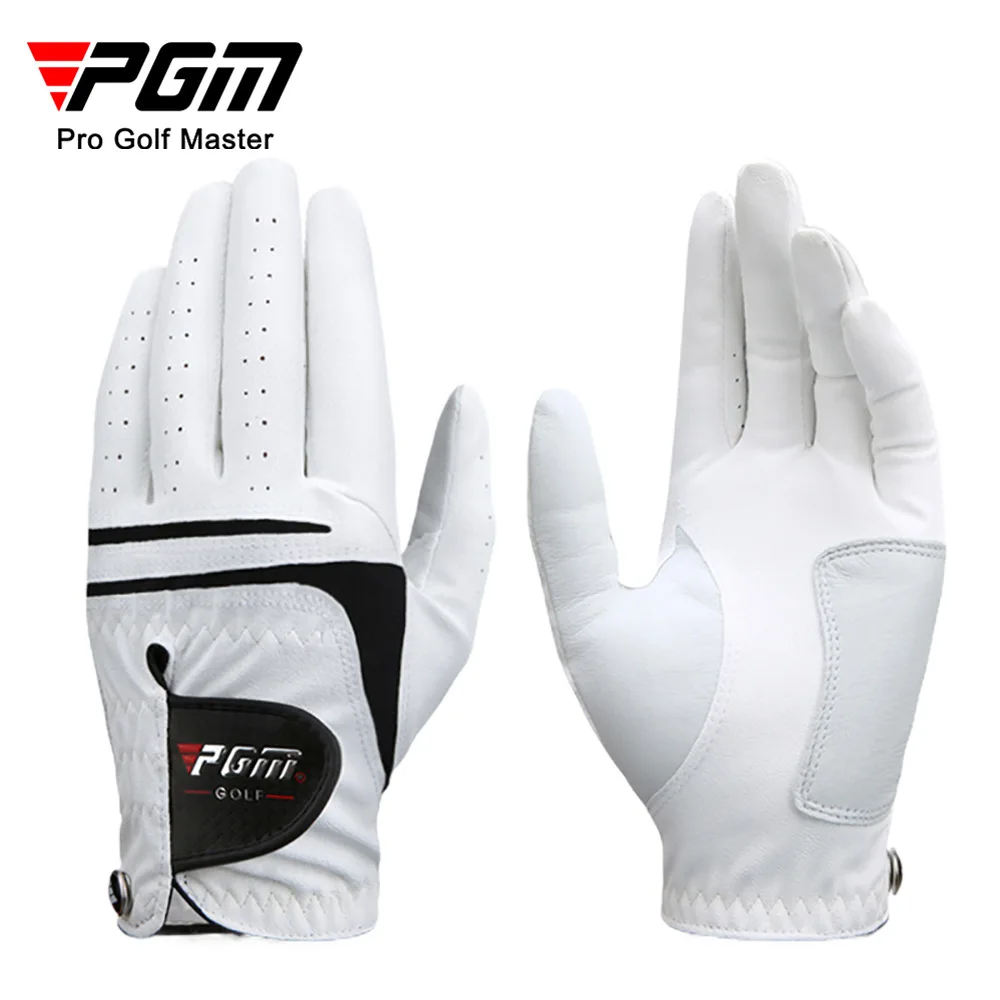 PGM ST022 custom golf gloves cabretta leather men golf gloves with ball marker