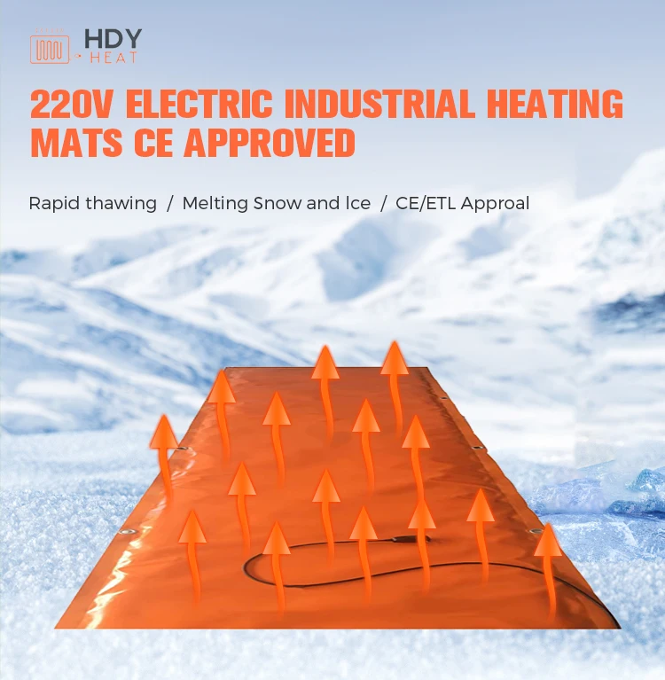 Custom Flexible Silicone Rubber Heating Pad Silicone Heating Blanket Silicone Heater Mat  for Industrial Equipment