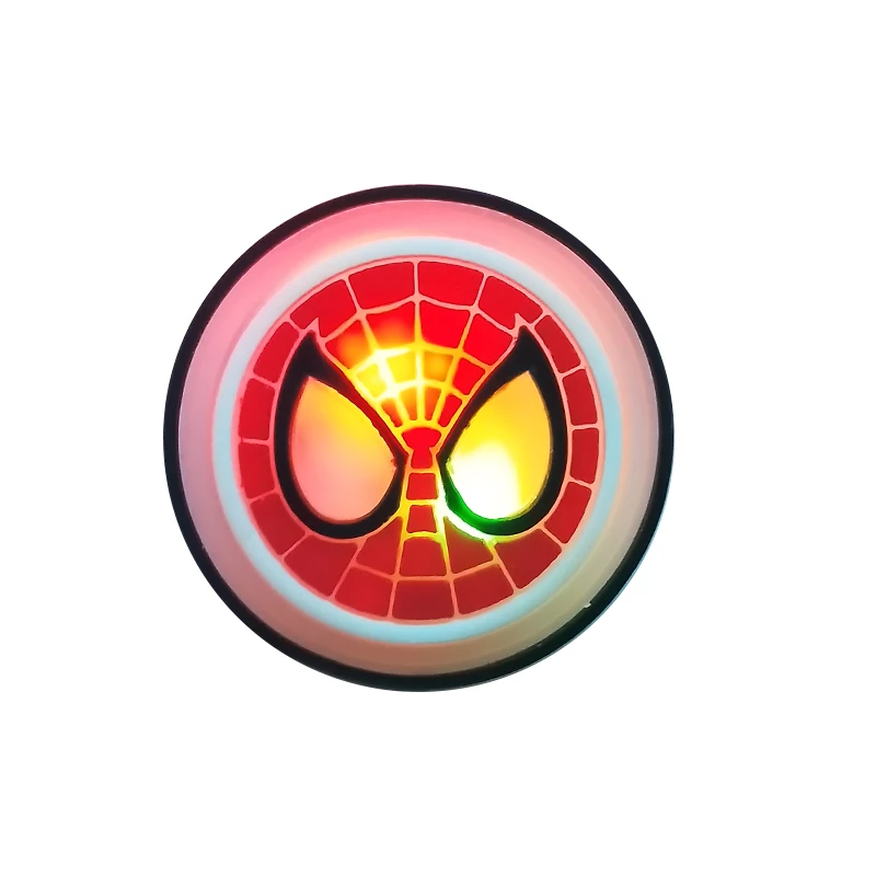 2019 hot selling flashing light 3d pvc patch with LED light led pvc patch for clothing