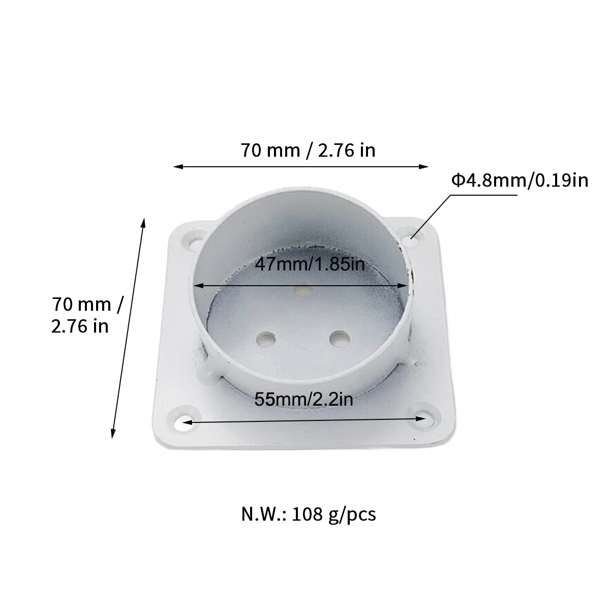 White Metal Mounting Plate 50pcs Iron Contemporary Plastic Dining Chairs Wooden Dining Table Contemporary Sofa Spray Powder