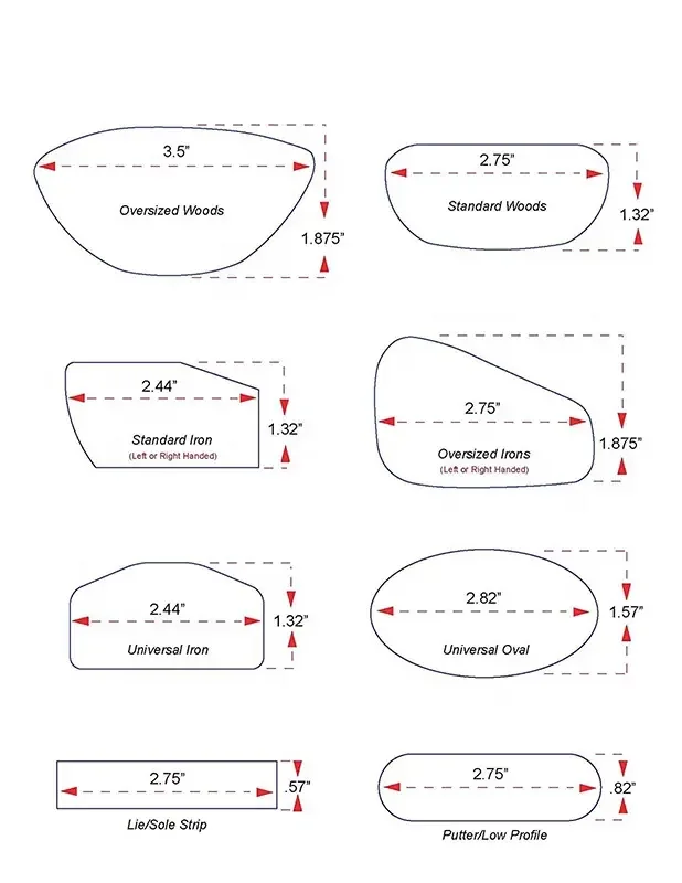 Golf Club Impact Tape Stickers Labels for Driver Woods Irons Putters Ball Hitting Recorder Training Aids for Swing Practice