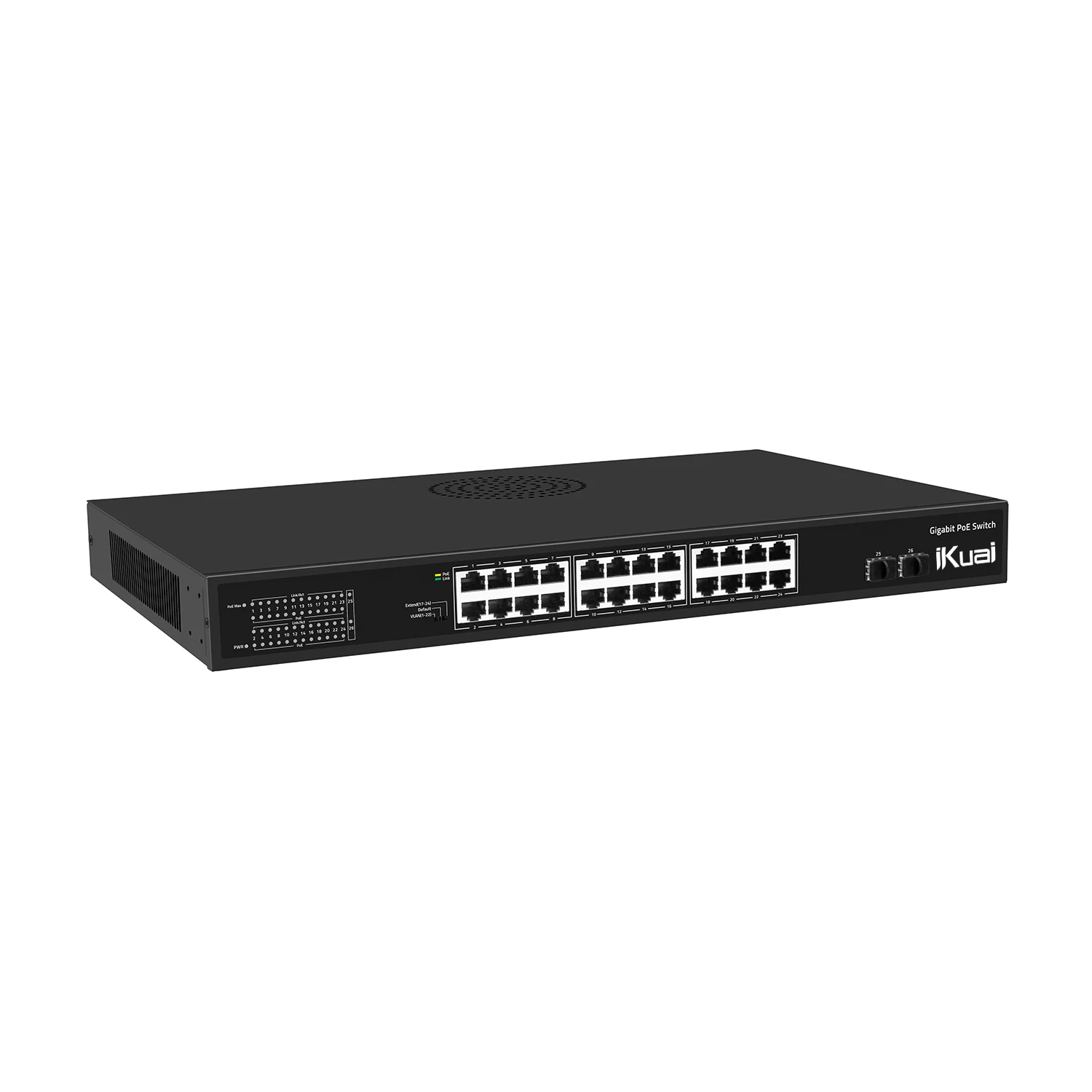 Factory ODM/OEM IK-J3126H 24 port industrial ethernet network switch poe gigabit Unmanaged Gigabit POE Switch 24 port  core sfp