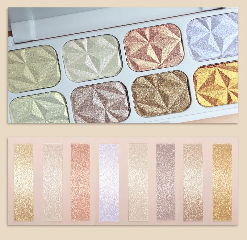 Romantic Bird Custom Logo Face Glow Cruelty Free Private Label Vegan Shimmer Bronzer Makeup 2 in 1 eyeshadow Highlighter Powder