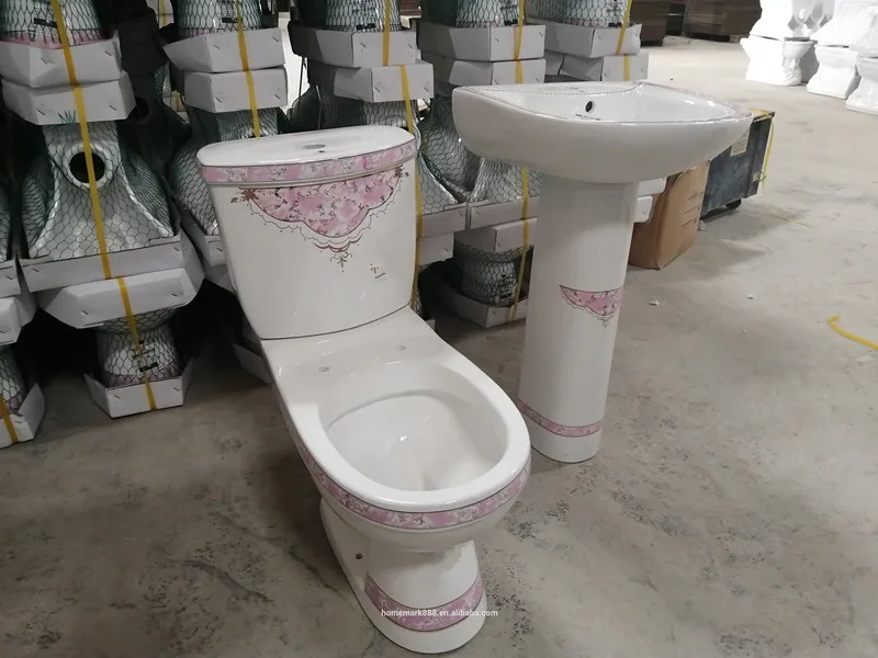 Good Quality Nice Decorative Set for Toilet and Pedestal Basin