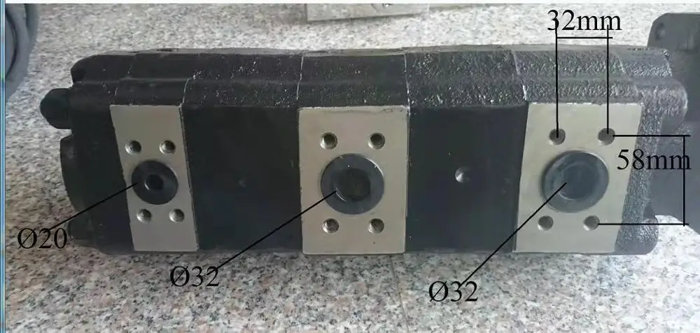 CBJHP 80 /  63 / 50  Spline Shaft High Pressure Triple Gear Pump Hydraulic