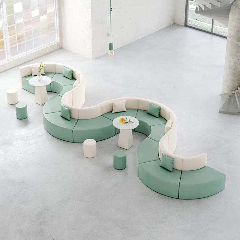 escritorio office furniture commercial modern reception sofa office couch leather office sofa set furniture