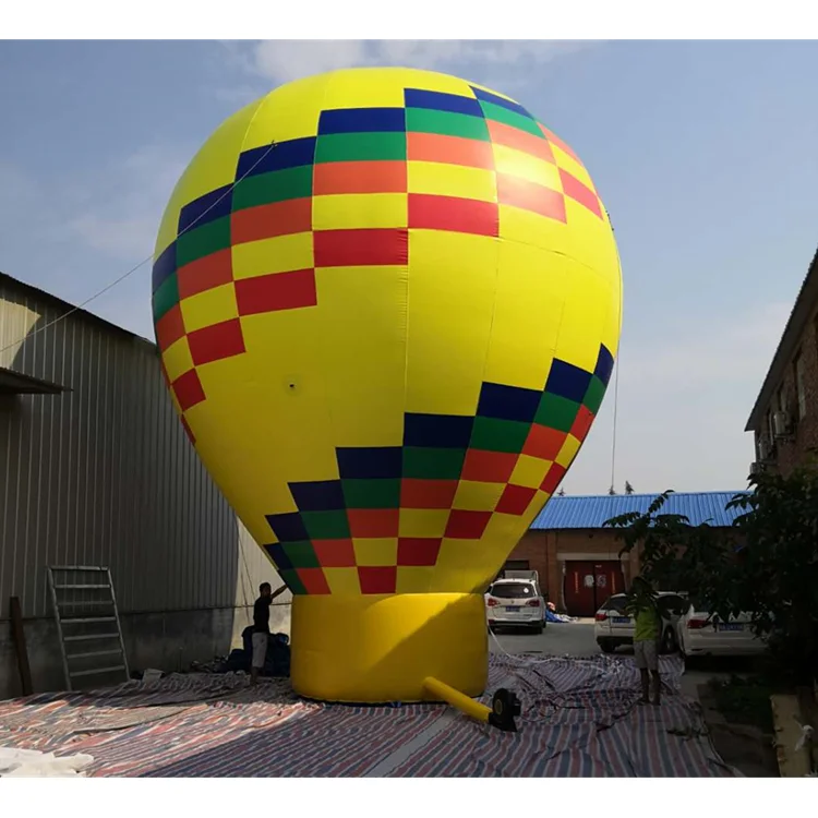 Advertising Hot Air Balloon Inflatable Ground Balloon For Promotion Party Use 8m Height Air Colorful Balloon For Sale
