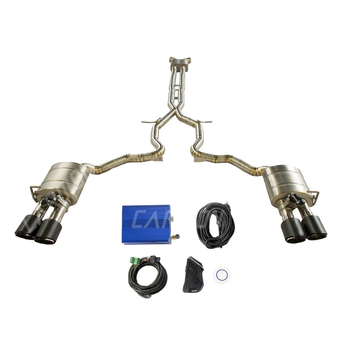 Hot Sale Titanium Alloy Catback Exhaust System For Porsche 971 Panamera 2.9T 2017-2020 Electric Valve With Remote Controller Set