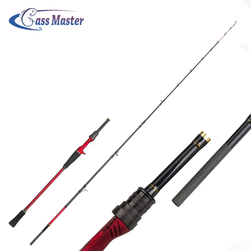 Custom length high quality carbon fiber spinning casting squid lure fishing rod with titanium alloy rod tip