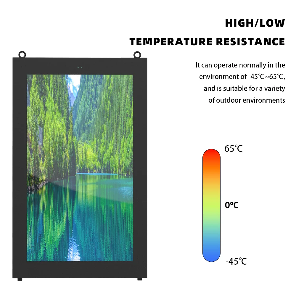 Outdoor Lcd Waterproof 32 43 55 65 Inch Advertising Screen Display Player Wall Mounted Digital Signage