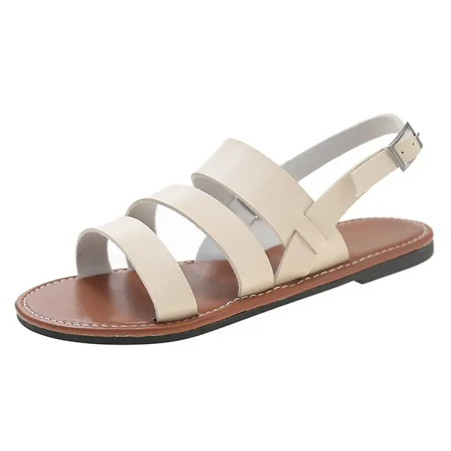 Dynamics Fashion Outdoor Casual Comfortable Sandals Solid Color Elegant Beach Flats Buckle Daily Shoes