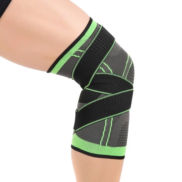 hot-sale outdoor sports elastic compression knitting knee brace support sleeve knee pads