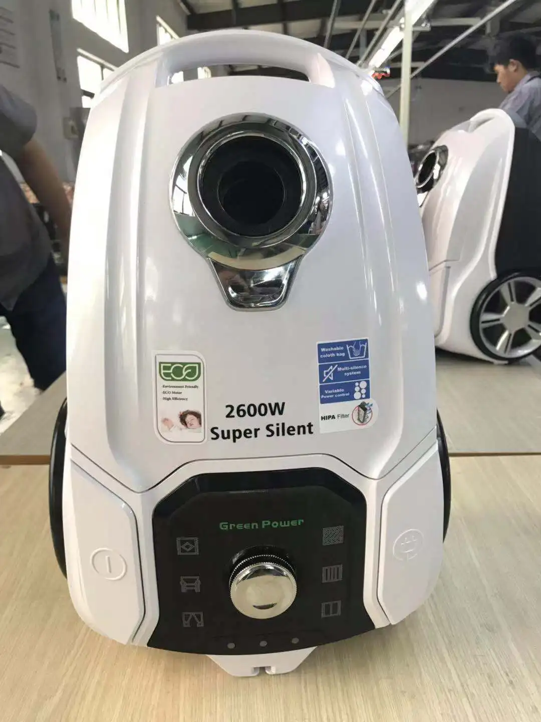 Пылесос с канистрой и светодиодным дисплеем, Мощное всасывание, портативный пылесос с мешками и HEPA-фильтром