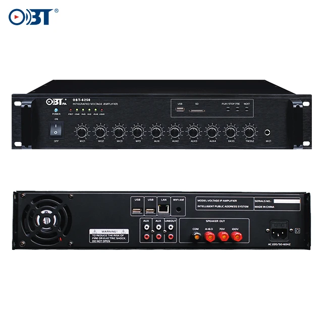 Professional Audio IP amplifier,Sound Mixer Voltage Power Amplifier with Main server/work station