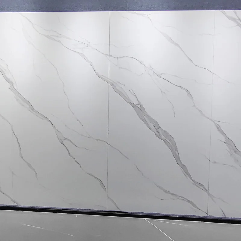 900x1800 Glossy Finished Porcelain Slab Tiles Look Like Marble Sintered Stone White Tile