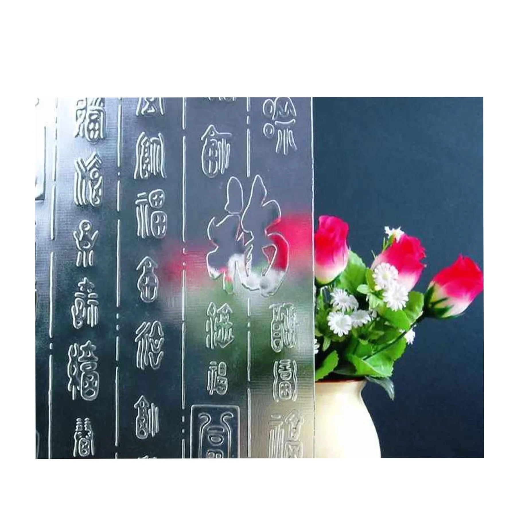 Building Elevation Pyramid Bronce Patterned Decorative Stained Glass For Church