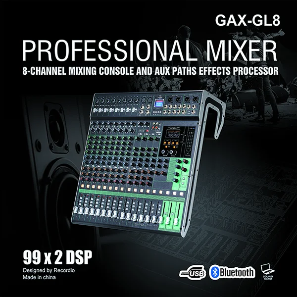 GAX-NX16 Professional 16-channel mixer with built-in 24BIT Double 99 effect stage audio system