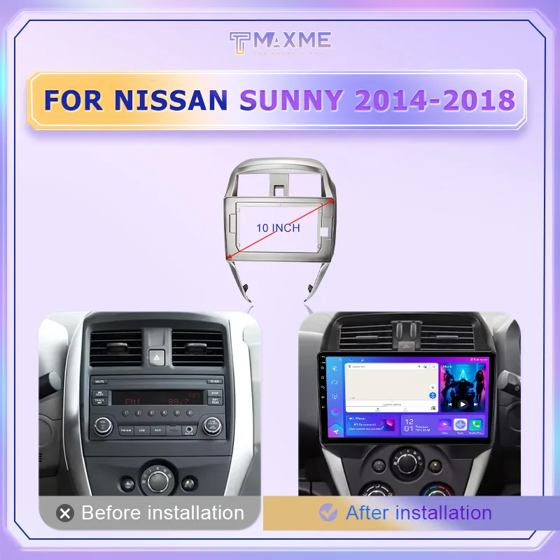 Фабричная OEM ODM Автомобильная DVD-рамка для Nissan SUNNY/ALMERA 9 дюймов 10 Рама автомобильной электроники LHD RHD прочная панель ABS автомобиля