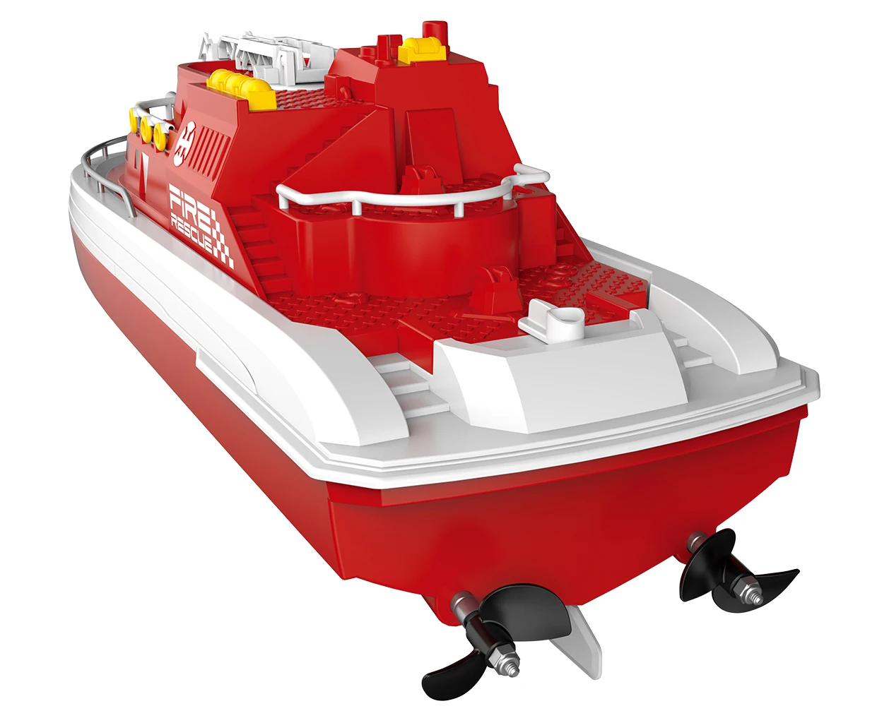 factory wholesale 1:28 scale 20min playing time 4 channel plastic rc rescue boat