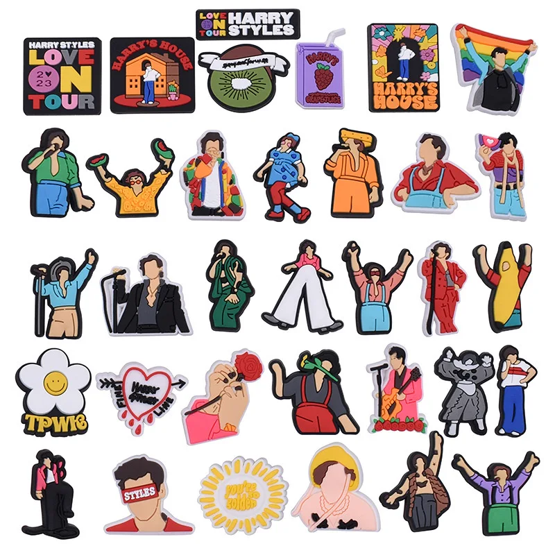 Singer cartoon accessories Singing fun shoes decorated soft pvc shoes charms gift